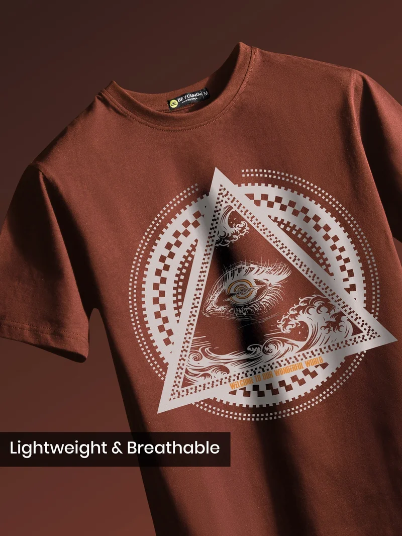 بيونغ تيشيرت مطبوع بنصف كم من إلوميناتى